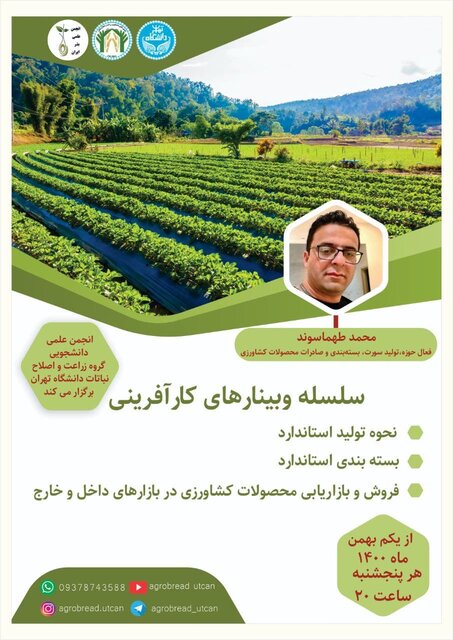 برگزاری سلسله وبینارهای «کـارآفـریـنـی» در دانشگاه تهران