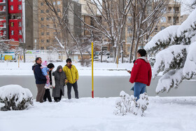 بارش برف در اردبیل