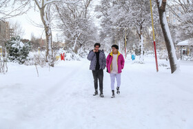 بارش برف در اردبیل