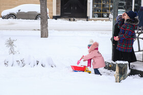 بارش برف در اردبیل