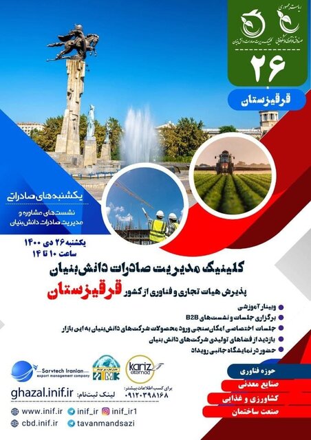 پذیرش هیات تجاری و فناوری از قرقیزستان با حمایت صندوق نوآوری