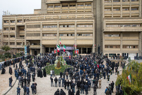 مراسم تشییع شهدای گمنام در وزارت کشور