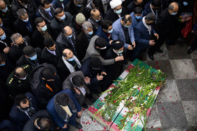 مراسم تشییع شهدای گمنام در وزارت کشور