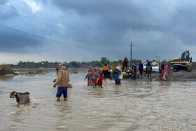 تخلیه چند روستا در میناب بدلیل بارندگی شدید