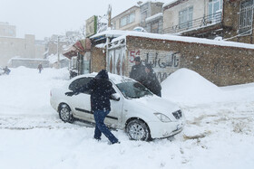 بارش برف در سنندج بعد از دو سال