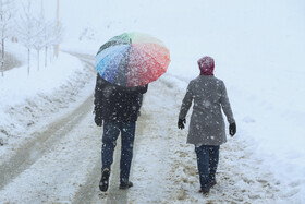 بارش برف در سنندج بعد از دو سال