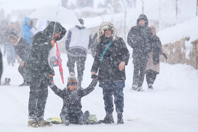 بارش برف در سنندج بعد از دو سال