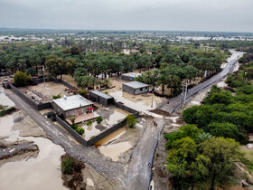 تصاویر هوایی از مناطق سیل زده میناب