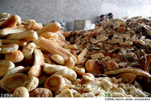بیشترین ضایعات نان مربوط به نان‌های با «آرد یارانه‌ای» است