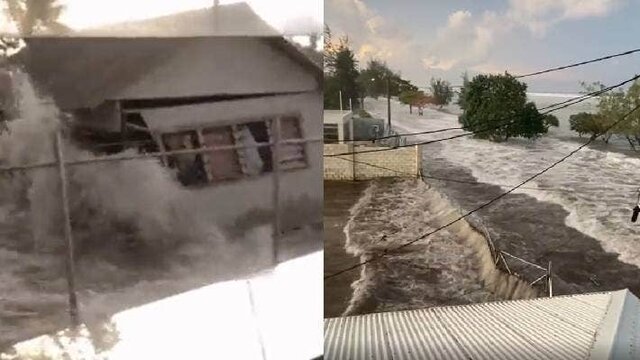 عکس: وب سایت خبری استافِ نیوزیلند اولین کشتی حامل اقلام کمکی پس از سونامی به تونگا رسید