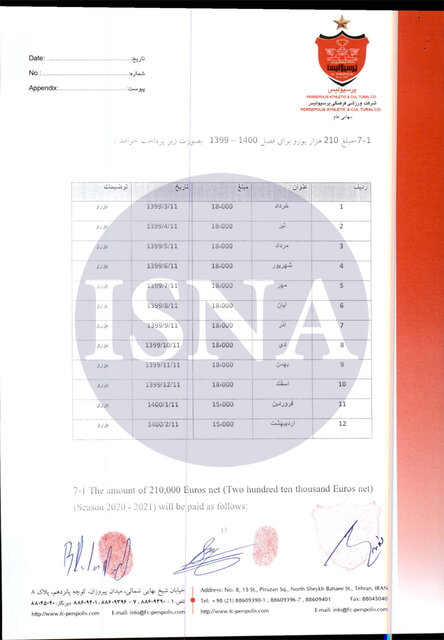 انتشار قرارداد پرسپولیس با رادوشوویچ/ ۹۹۰ هزار یورو ناقابل!