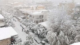 بارش برف و مسدودی راه ارتباطی ۹۵ روستای لرستان 