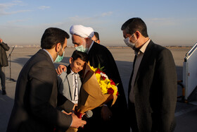 مراسم استقبال از رئیس قوه قضاییه در سفر به مشهد