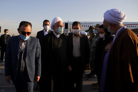 مراسم استقبال از رئیس قوه قضاییه در سفر به مشهد
