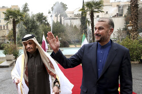 دیدار وزیر امور خارجه قطر با امیر عبداللهیان
