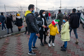 استادیوم آزادی پیش از آغاز دیدار تیم‌های ملی فوتبال ایران و عراق