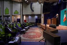 مراسم دیدار قضات و کارکنان دستگاه قضایی استان خراسان رضوی در سفر رئیس قوه قضاییه به مشهد