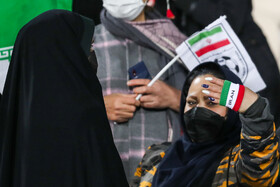 استادیوم آزادی پیش از آغاز دیدار تیم‌های ملی فوتبال ایران و عراق