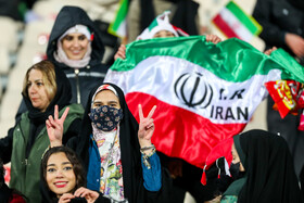 استادیوم آزادی پیش از آغاز دیدار تیم‌های ملی فوتبال ایران و عراق