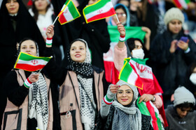 استادیوم آزادی پیش از آغاز دیدار تیم‌های ملی فوتبال ایران و عراق