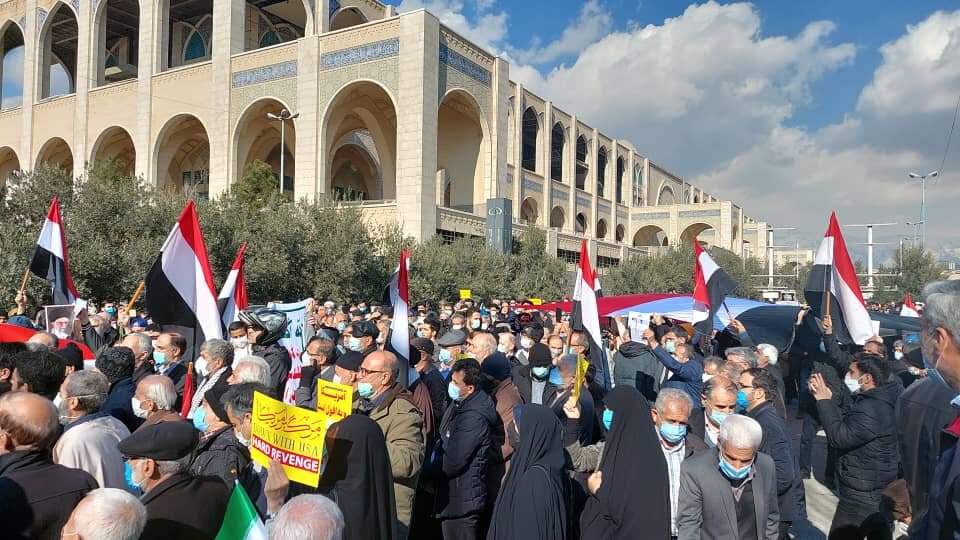 تظاهرات نمازگزاران تهرانی در حمایت از مردم یمن