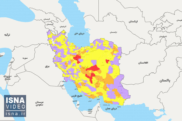 ویدئو / هفت شهر کشور در شرایط قرمز کرونایی