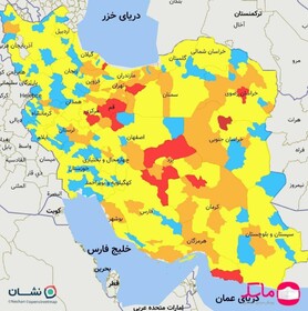 افزایش دوباره شمار شهرهای قرمز کرونایی در کشور