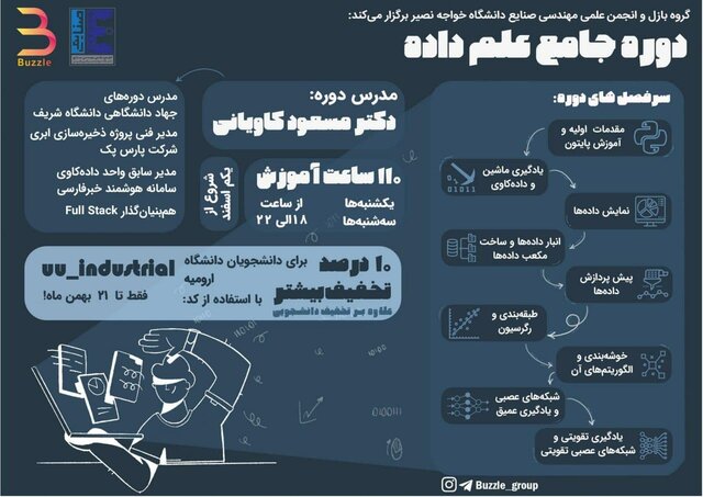 دوره جامع «عـلـم داده» برگزار می‌شود