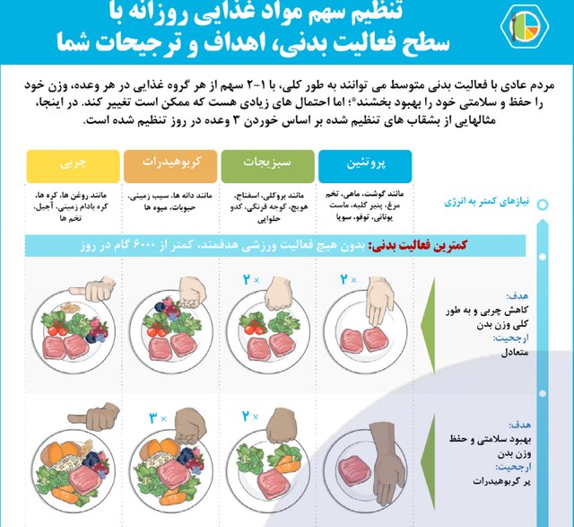 کنترل کالری بدن با الگوی «کف دست» + عکس