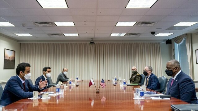 دیدار جداگانه امیر قطر با وزیر دفاع آمریکا دیدار جداگانه امیر قطر با وزیر دفاع آمریکا