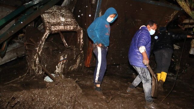 سیل در اکوادور کشته برجا گذاشت
