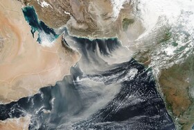 تصویر ناسا از طوفان گرد و غبار در "ایران"