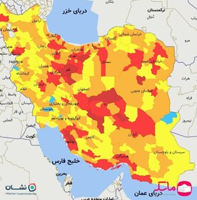 افزایش شهرستان‌های قرمز در استان سمنان