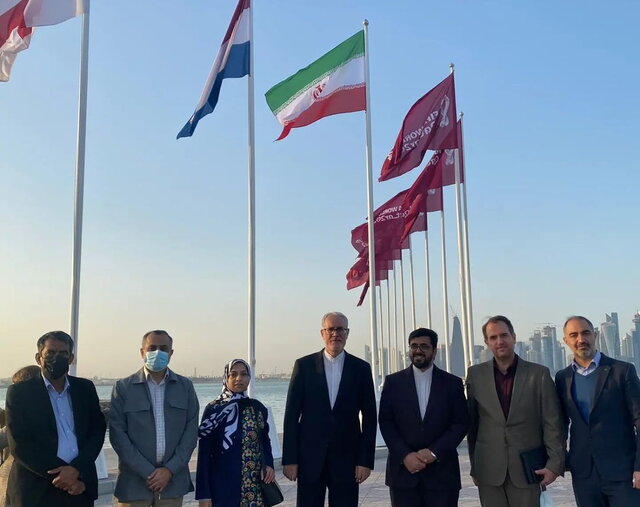 اهتزار پرچم ایران در قطر در پی راهیابی تیم ملی فوتبال به جامجهانی اهتزار پرچم ایران در قطر در پی راهیابی تیم ملی فوتبال به جامجهانی
