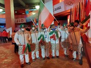 کاروان ایران در المپیک زمستانی پکن رژه رفت