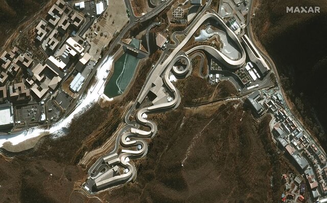 تصاویری از استادیومهای المپیک زمستانی ۲۰۲۲ پکن از منظر فضا