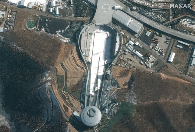 تصاویری از استادیومهای المپیک زمستانی ۲۰۲۲ پکن از منظر فضا