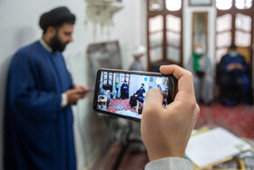 مراسم عمامه گذاری طلاب در روز میلاد حضرت علی(ع)