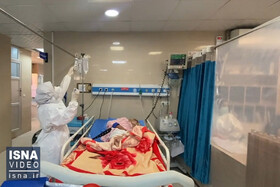 ویدئو / بیمارستان رازی اهواز در وضعیت قرمز کرونایی