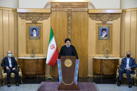 سخنرانی سید ابراهیم رئیسی، درحاشیه مراسم استقبال از رئیس جمهور در بازگشت از قطر