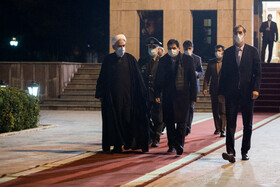 مراسم استقبال از رئیس جمهور در بازگشت از قطر