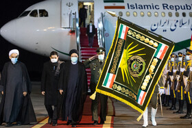مراسم استقبال از رئیس جمهور در بازگشت از قطر