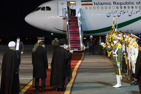 مراسم استقبال از رئیس جمهور در بازگشت از قطر