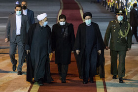 مراسم استقبال از رئیس جمهور در بازگشت از قطر