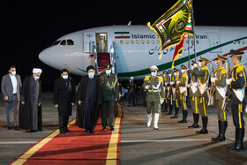 مراسم استقبال از رئیس جمهور در بازگشت از قطر