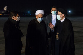 مراسم استقبال از رئیس جمهور در بازگشت از قطر