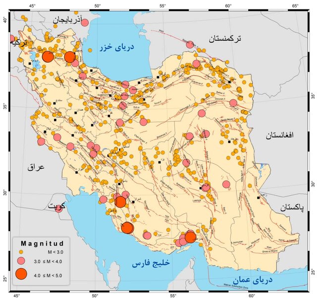 ایران در بهمن ماه 598 بار لرزید 2