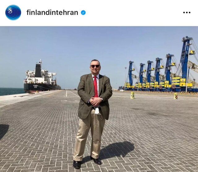 بازدید سفیر فنلاند در ایران از بندر چابهار