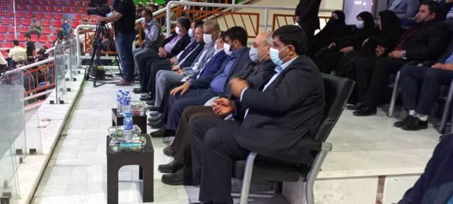 حضور استاندار خوزستان و گرشاسبی در سالن جام تختی