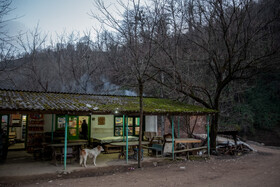نمایی از یک کافه که در مسیر روستاهای بنون‌ و شامیلرزان واقع شده است.